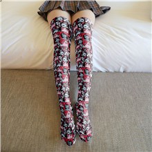Japan Anime Girls Ahegao Knee High Socks 3D Print Long Stockings Cosplay Tight High Socks