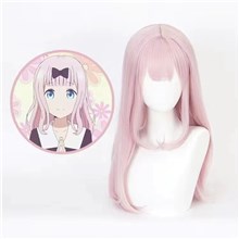 Anime Girl Fujiwara Chik Pink Wig Cosplay