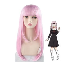 Anime Girl Fujiwara Chika Pink Wig Cosplay