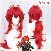Diluc Ragnvindr Anime Wig Cosplay