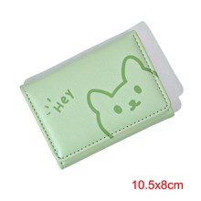Cute Rabbit Pattern PU Green Wallet