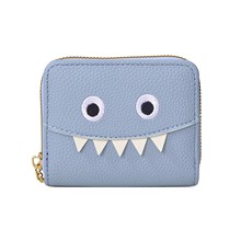 Cute Little Monster Blue PU Wallet