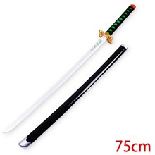 Japanese Anime Tokitou Muichirou Bamboo Blade Demon Slayer Wooden Sword Cosplay