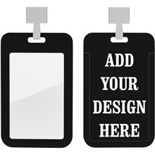 Custom ID Badge Holder,Personalized Your Own Lanyard Card Holders,2pcs Clear ID Window Detachable Neck Lanyard Strap
