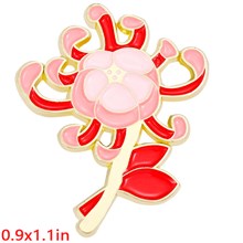Anime Xing qiu Silk Flower Enamel Pin Brooch Badge