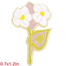 Anime Xiao Qingxin Flower Enamel Pin Brooch Badge