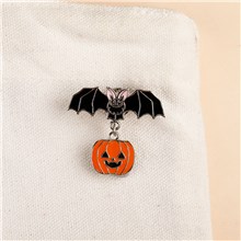 Halloween Cartoon Bat Pumpkin Enamel Pin Brooch Badge
