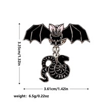 Halloween Cartoon Bat Snake Enamel Pin Brooch Badge