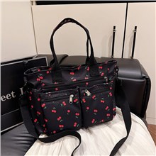 Cherry Shoulder Bag Tote Bag for Women, Everyday Work Tote,Large Canvas Tote Purse with Multiple Pockets for Travel Daily Use