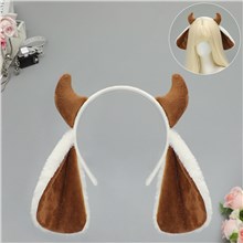 Cute Plush Sheep Horn Hair Clip Hair Hoop Animal Ears Headband Animation Cosplay