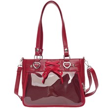 Lolita PU Itabag Clear Window Shoulder Bag Kawaii Anime Bag