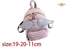 Anime Wings Pink Pleuche Backpack Bag