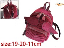 Anime Wings Wine Red Pleuche Backpack Bag