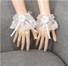 Gothic Lolita Women's Rose Fingerless Short Lace Gloves