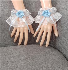 Gothic Lolita Women's Rose Fingerless Short Lace Gloves