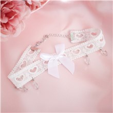 Lolita White Bow Choker Necklace