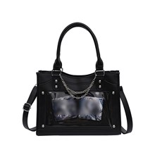 Lolita Black Kawaii Itabag Shoulder Bag Anime Cosplay Bag(Only Bag)