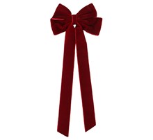 Lolita Velvet Hair Bows Red Hair Ribbon Clips Big Fall Alligator Clips Hair Accessories