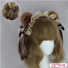 Bear Ear Hair Clip Hair Hoop Headband Lolita Cosplay