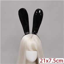 Lolita Animal PU Rabbit Ear Hair Clip Hair Hoop Headband Cosplay