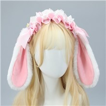 Lolita Animal Rabbit Ear Hair Clip Hair Hoop Headband Cosplay