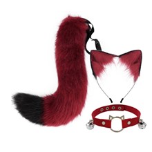 Cute Animal Ear Hair Clip Hair Hoop And Tail Necklace Set Lolita Cosplay