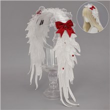 Women’s Gothic Lolita Angel Wing Lace Hairband Angel Wings Headband Headpiece for Halloween Costume Accessories