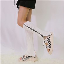 White Girls Leg Warmer Socks Japanese Students Kawaii Crochet Lolita Socks Knitted Cosplay Cartoon Warm Thigh High Socks