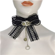 Elegant Women Girl Retro Lolita Punk Style Necklace Black Lace Choker