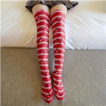 Strawberry Red Lolita Long Boot Stockings Over Knee Thigh Sock