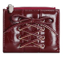 Lolita Women Wallet with Card Holder Short Purse PU Leather Wallet Simple Change Purse Lovely Bows Wallet Coin Purse