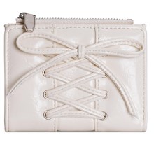 Lolita Women Wallet with Card Holder Short Purse PU Leather Wallet Simple Change Purse Lovely Bows Wallet Coin Purse