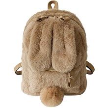 Lolita Brown Rabbit Backpack Plush Shoulder Bag